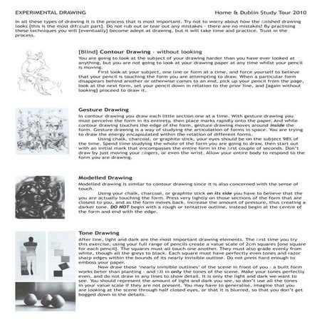 Study tour experimental drawing