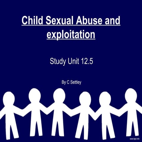 Child sexual abuse and exploitation