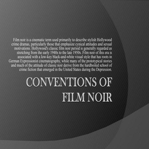  Film Noir Presentation