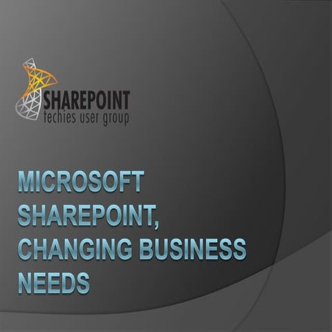 SharePoint 2010- Changing business needs