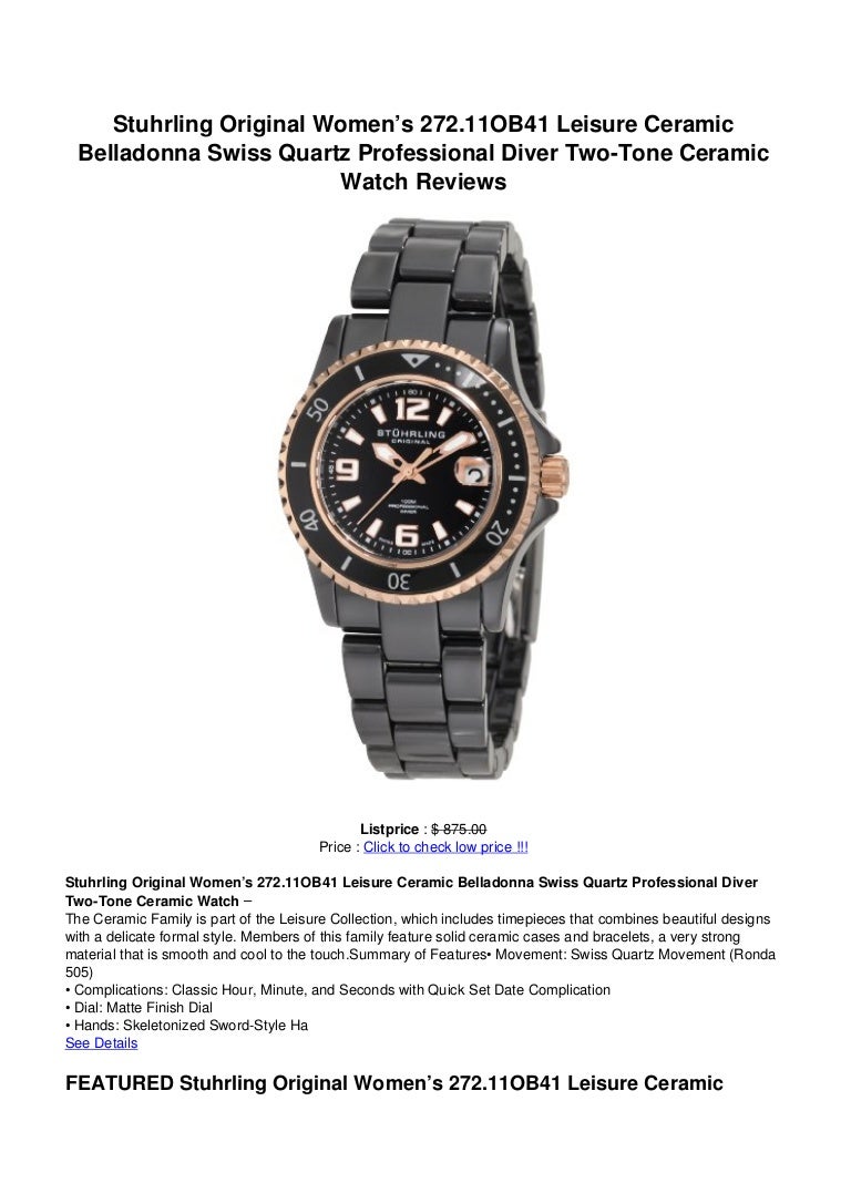 stuhrling women's professional dive watch