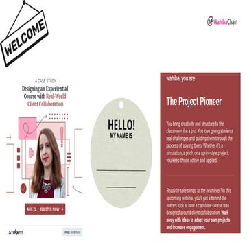 Designing an experiential course with real-world client collaboration | PDF
