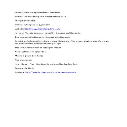 Stump busters west hampshire