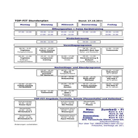 Stundenplan tf tabelle1