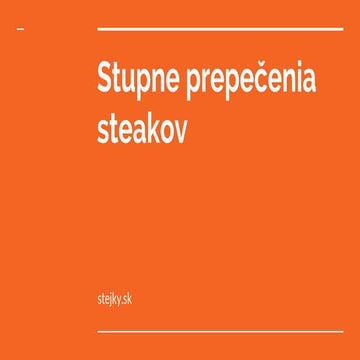 Stupeň prepečenia steakov | PPT