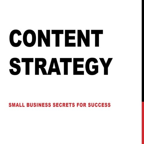 Content Strategy for Small Business