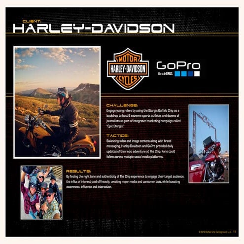 Harley-Davidson Content Marketing at 2012 Sturgis Buffalo Chip