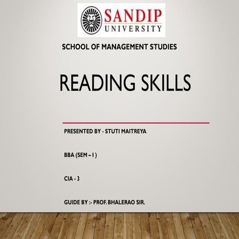 READING SKILL- INTRODUCTION ,  BENEFIT , IMPORTANT AREAS , TACTICS THAT WORK ...