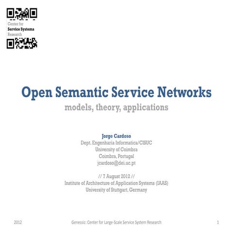 Open Semantic Service Networks