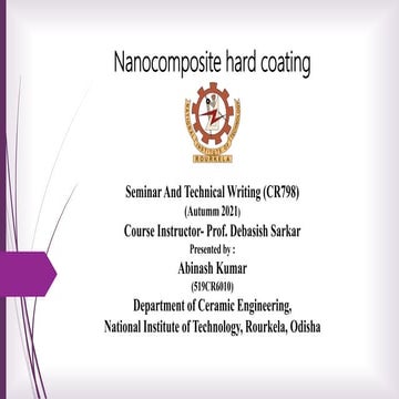 nanocomposite hard coating by abinash kumar 519cr6010