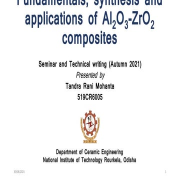 Fundamentals, synthesis and applications of Al2O3-ZrO2 composites