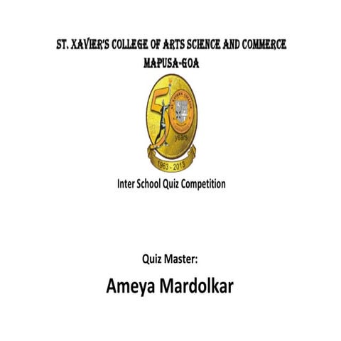 St xaviersquiz finals.pptx