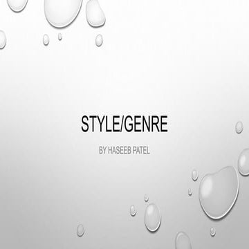 Style and genre