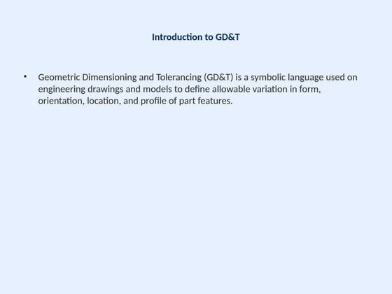 GD&T - PPT | PPTX | 3-D Graphics | Computer Software and Applications