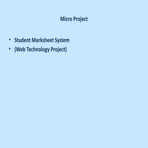 Student Marksheet System Using Web Technologies: HTML, CSS & JavaScript ...
