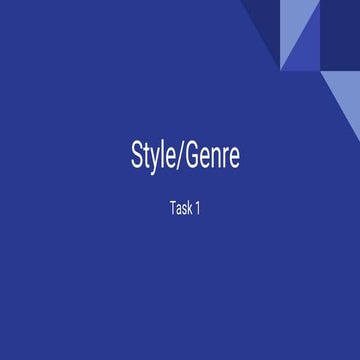Styles and genres