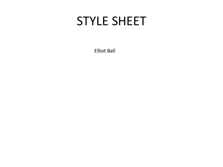 Style sheet