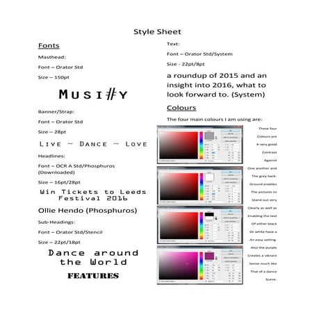 Style Sheet | PDF
