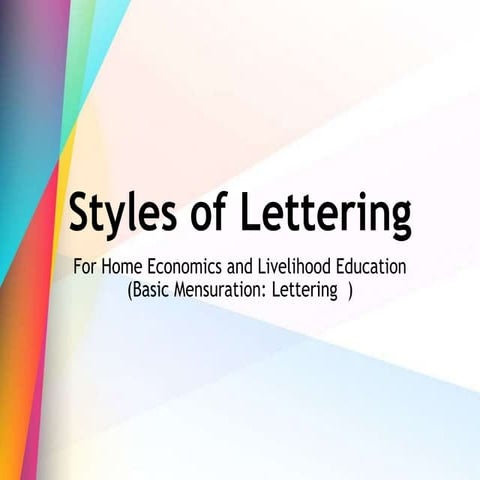Styles of lettering