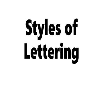 Styles of Lettering