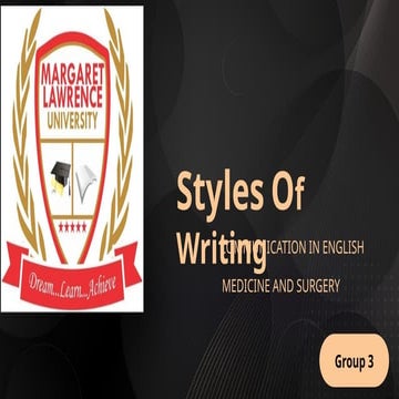 STYLES OF WRITING .pptx  GST 111 course for 100lvl