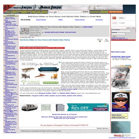 Add Extra Glitter to Your Home with Stylish Side Tables