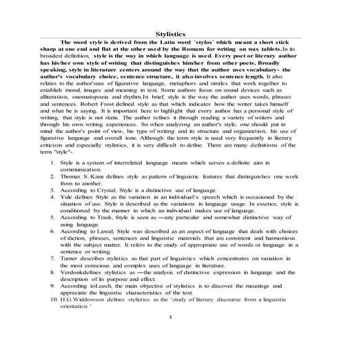 Stylistics