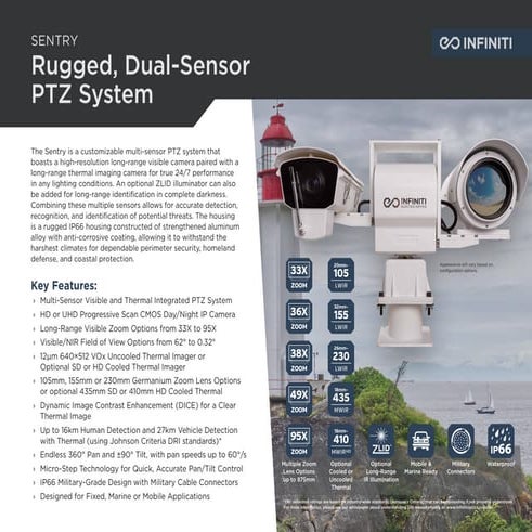 Extreme Long Range Thermal Night Vision Surveillance Military Grade PTZ Camer...