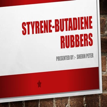 Styrene butadiene rubbers