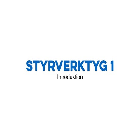 Styrverktyg 1