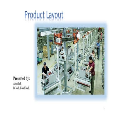 Product layout in Food Industry and Line Balancing
