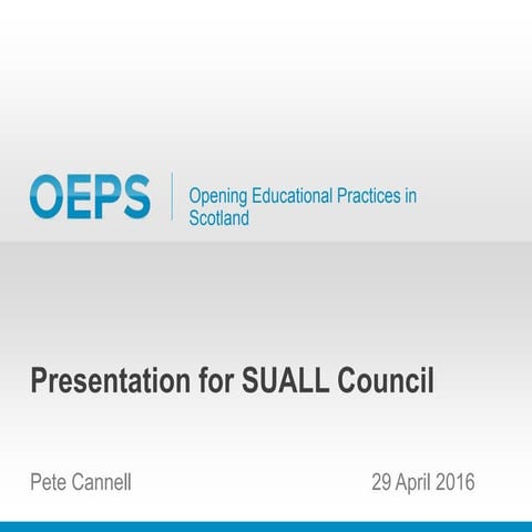 Presentation for SUALL Council
