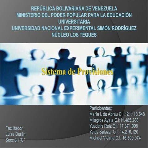 Subsistema de provisión | PPTX
