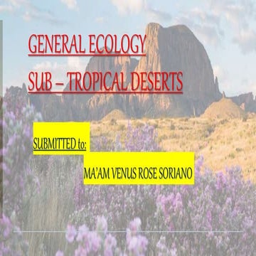 Sub tropical deserts 