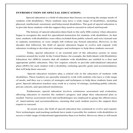Suba IEP FINAL FACP INDIVIDULIZED EDUCATIONAL PROGRAM | PDF