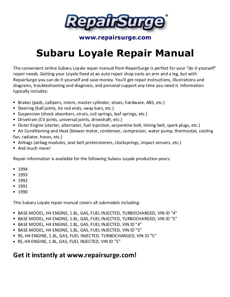 1 8l H 4 Subaru Engine Diagram - Wiring Diagram Library