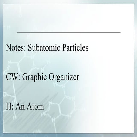 Subatomic Particles 2008