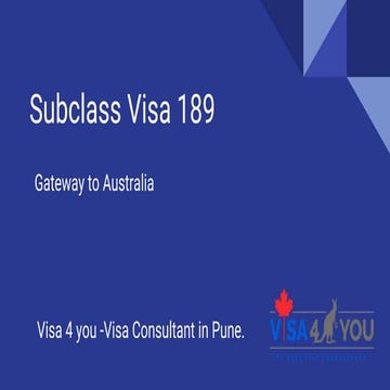 Subclass visa 189