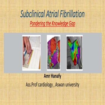 Subclinical Atrial fibrillation | PPTX