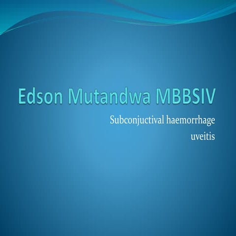 Subconjuctival haemorrhage