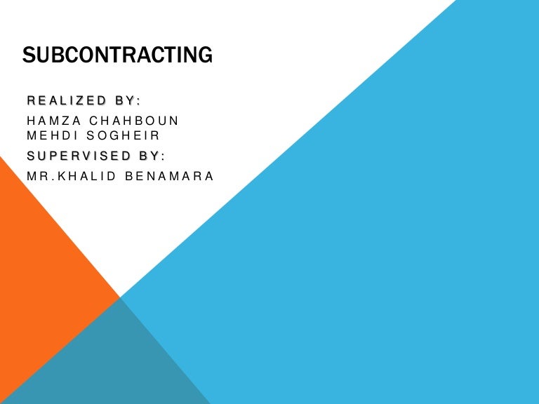 Subcontracting