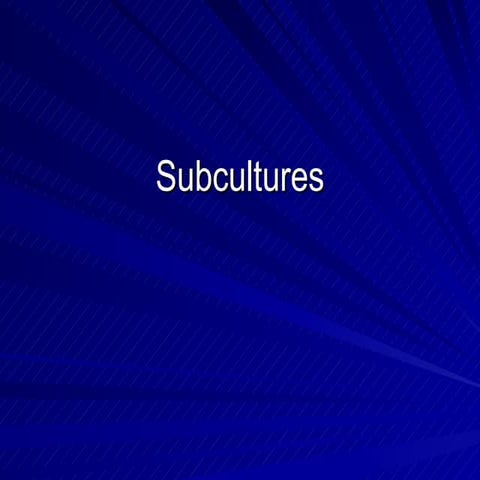 Subcultures