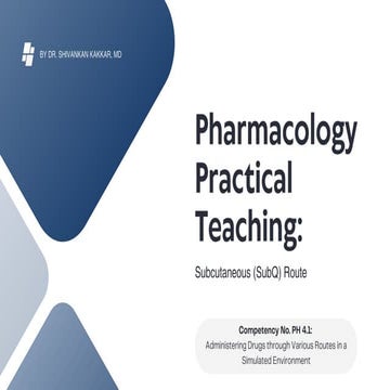 OSCE Guide for MBBS Phase II Students: Practical Skills in Pharmacology (Subc...
