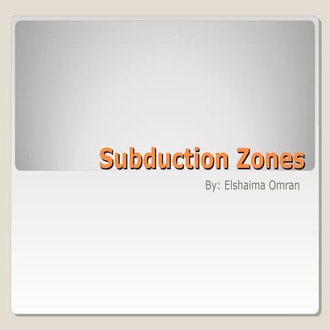 Subduction zone