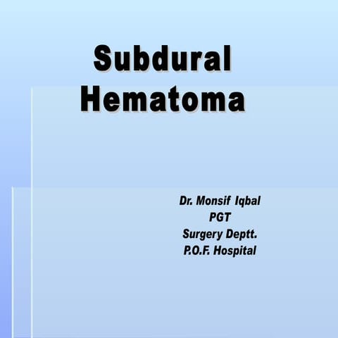 Subdural Hematoma