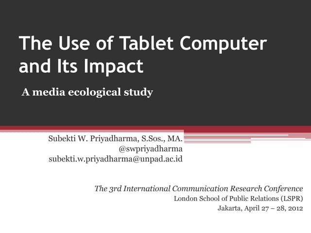 Subekti tablet computer lspr