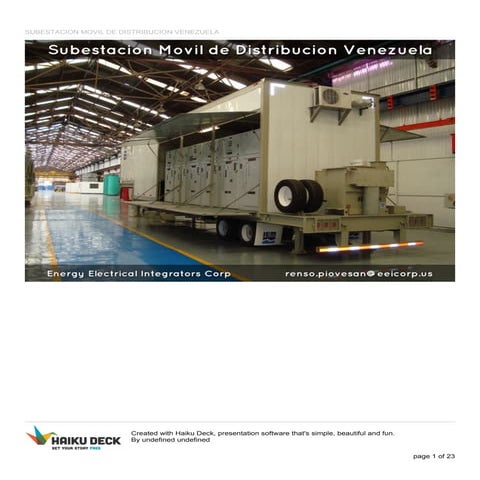 Subestacion movil de distribucion venezuela