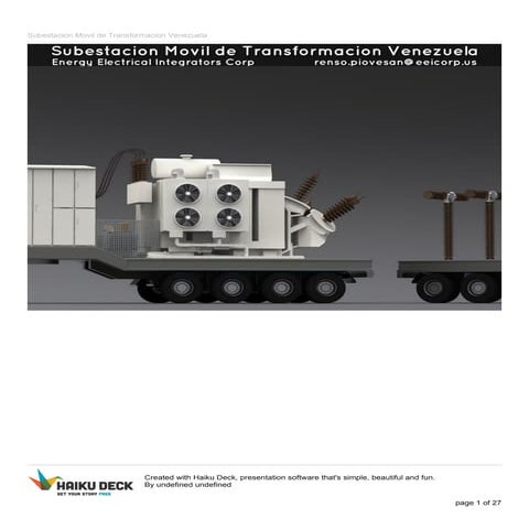 Subestacion Movil de Transformacion Venezuela