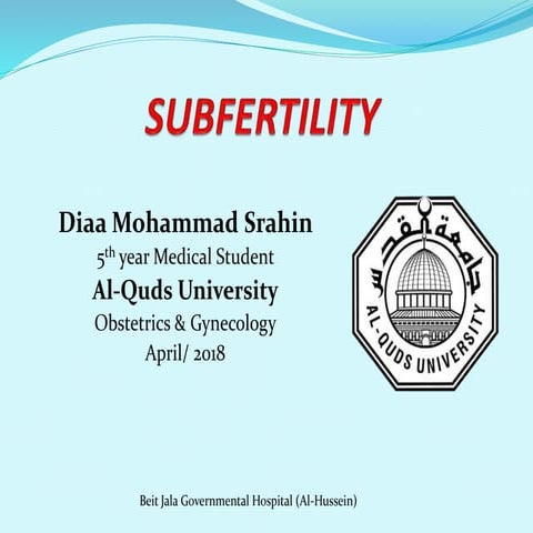 Male and Female Subfertility