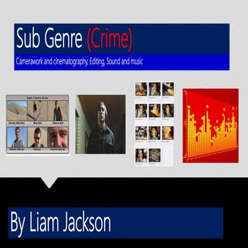 Sub-Genre Crime (Camerawork/Cinematography,Editing&Sound)